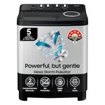 Samsung 8 kg, 5 star, Semi-Automatic Top Load Washing Machine (WT80C4200GG/TL, Air Turbo Drying, Light Gray, 5 Year Warranty on Wash Motor)