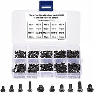 Juego de 500 tornillos para computadora, portátil M2 M2.5 M3 para PC Accesorios, Juego de Tornillo de cabeza plana para PC Placa base Tornillos Espaciadores