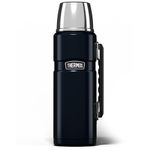 Thermos Stainless King 1.2L Multi- Purpose Thermos Flask - Original-Style Flask used as Travel Mug or Insulated Water Bottle for Daily Commute & Weekend Adventures – Midnight Blue, 5- Year Warranty