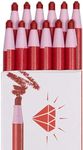 Diamond Peel-Off China Markers/Grease Pencils for Glass, Cellophane, Vinyl, Metal, Etc. (12 Pencils) (Red)