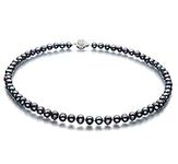 Bliss Black 6-7mm A Quality Freshwater 925 Sterling Silver Cultured Pearl Necklace-36 in Opera length