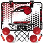 Basketball Hoop for Kids,Over The Door Basketball Hoop Indoor,Mini Basketball Hoop with 4 Balls - Birthday and Christmas Toys for Boys 3-11 Years Old