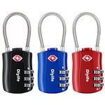 TSA Luggage Locks, [Multi Color] [3 Packs]Diyife 3-Digit Security Padlock, Combination Padlocks, Code Lock for Travel Suitcases Luggage Bag Case etc.