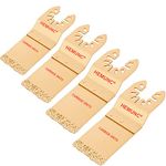 HEMUNC 4PCS Oscillating Multi Tool Carbide Saw Blades for Grout Removal, Flush Cut