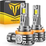 FAHREN 𝐁𝐫𝐢𝐠𝐡𝐭𝐞𝐬𝐭 H11 LED Headlight Bulbs, 𝟏𝟎𝟎,𝟎𝟎𝟎𝐋𝐌 𝟏𝟐𝟎𝟎% Ultra-Bright, 1:1 Size Wireless H9 Headlight Bulbs, 6500K, Pack of 2