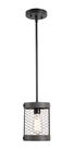 Kenroy Home Farmhouse 1 Light Mini Pendant 6 Inch Ext 6 Inch Width 17 Inch Height Wood and Oil Rubbed Bronze Finish Finish