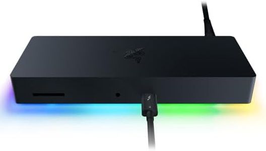 Razer Thunderbolt 4 Dock Chroma - Premium Hub with RGB Lighting for Windows and Mac (10 Ports in One, Output to Two 4K Monitors or One 8K Monitor) Black