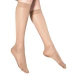 Ormromra Women's 6 Pairs Knee High Pop Socks,Knee-Highs Breathable, Nude Sheer Pop Socks Soft One Size