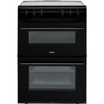 Amica 60cm Double Oven Electric Cooker with Ceramic Hob - Black