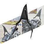 HCmotorku Motorcycle Detachable Sissy Bar Passenger Backrest with Cushion Pad Fit For Harley Softail Fat Boy FLFBS 2018-2023 Breakout FXSB 2013-2023 22 Inch (Black)