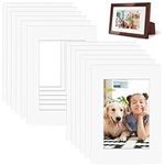 Picture Mounts, ADERTOS 12 PCS A3 White Picture Photo Mounts Mats Square Photo Frames Mounts Picture Frame Mat Board A3 Mount for A4 Picture Image Display Artwork or Paintings - Acid Free