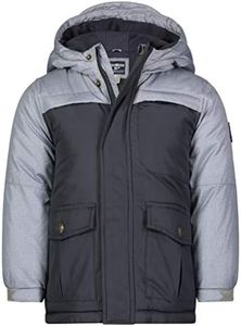 OshKosh B'Gosh baby boys Heavyweight Colorblock Puffer Coat Parka, Heather Grey/Dark Grey, 12 Months US