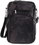 JuJuBe Helix Multi-Functional Crossbody Messenger/Diaper Dad Bag, Onyx Collection - Black Ops