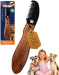 Stripping Knife for Dogs – Gentle Hand Stripping & Carding Knife for Terriers & Double-Coated Breeds, Solid Sapele Hardwood & Black Oxide Stainless Steel,Easy to Clean,Dog Grooming Tool(Right-Handed)