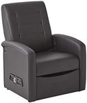 X-Rocker Premier Ottoman Armchair Single Padded Seat with 2.1 Audio Speakers, Faux Leather Sofa Lounge Seat for Kids and Juniors, Folding Console Gaming Chair with Storage for PS XBOX Nintendo - BLACK