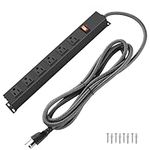 6 Outlet Metal Power Strip with Swi