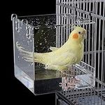 GURECOD Hanging Bird Bath Cube Bird
