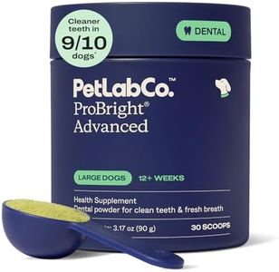 PetLab Co. ProBright Advanced Dental Powder - Dog Breath Freshener - Teeth Cleaning Made Easy – Targets Tartar & Bad Breath - Formulated for Large Dogs
