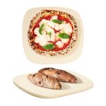 ROCKSHEAT Pizza Stone, Unique Shape 30 x 28cm Pizza Stones for Oven Grill BBQ, Heavy Duty Cordierite Baking Stone for Pizza & Bread & Cookies, Innovative Irregular Design Grilling Stone