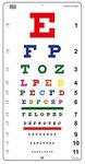 Snellen Color Eye Chart Non-Reflective Matte Finish Wall Eye Chart 20 Feet