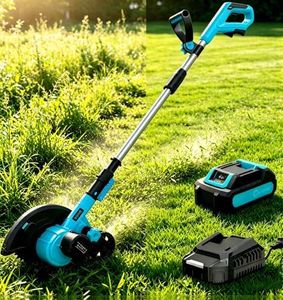 20V Cordless Lawn Edger with 4.0Ah Battery, 9-Inch Blade, Dual Wheel Edging Tool with 3 Depth Settings for Sidewalk Driveway Lawn Care