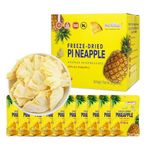 ONETANG Freeze-Dried Fruit Pineapple Chips, 10 Pack Single-Serve Pack, Non GMO, Kosher, No Add Sugar, Gluten free, Vegan, Holiday Gifts, Healthy Snack 100 g