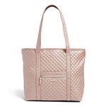 Vera Bradley Women's Signature Cotton Vera Tote Bag Handbag, Rose Quartz, One Size