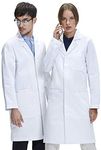 Dr. James Premium Unisex Lab Coat for Men & Women, Phone & Tablet Pockets, Classic Fit, Concealed Snap Closing, 39" Length (M (Men M/Women L))