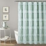 Lush Decor, Blue Nova Ruffle Shower Curtain, 72" x 72"