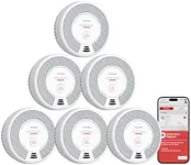 X-Sense Smart Smoke Detector Carbon Monoxide Detector Combo with No Fee App Notification, Replaceable Battery Powered Smoke Detector and Carbon Monoxide Detector, SC06-WX, 6-Pack