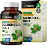 BIO KRAUTER Goldenseal Root Capsule 700 mg - 100 Golden Seal Powder Caps - Respiratory Support Goldenseal Capsule Supplement - Golden Seal Herb Capsules