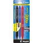 Pilot FriXion Clicker Retractable Erasable Gel Pens, Fine Point, Black/Blue/Red Inks, 3-Pack -31467