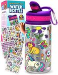 PURPLE LADYBUG Decorate Your Own Water Bottle for Girls with Trendy Stickers - 5 6 7 8 Year Old Girl Birthday Gift, Little Girl Gifts, 5 Year Old Girl Gift, Christmas Gifts for Kids