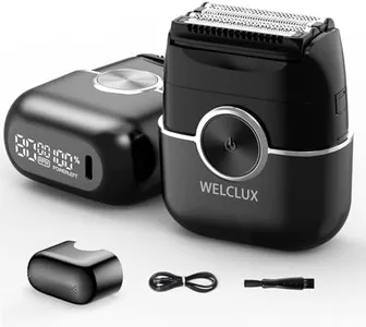 Electric Foil Shavers for Men: Upgraded Mini Electric Razor with 4 Floating Blades & Big LED Display - Foil Shaver for Men with 2 Gears Adjustable - Face Shaver with IPX7 Waterproof Wet/Dry,USB Type C