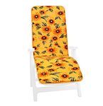 Sun Lounger Cushion Sunflower Soft Chair Cover Relax Folding Mod.CAIRO dis.34G YELLOW