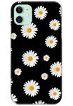 COBERTA Printed Back Cover for Apple iPhone 11 Case - Flowers on Black Back Ground phone case design