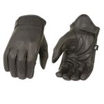 Milwaukee Leather Men's Premium Leather Short Cruiser Gloves, Black MG7510 (L)