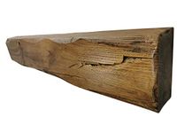 Chorley Oak Rustic Mantel Beam | Farmhouse Style Floating Mantle Shelf (Jacobean Oak, 110cm x 10cm x 20cm)