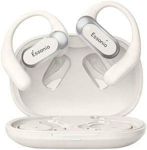 Essonio Open-Ear Headphones Over Ear Earbuds with Ear Hooks, Ultra-Lightweight Comfort Fit Touch Control Spatial Audio 35H Playtime AI Noise Cancellation IPX5 Waterproof