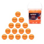 Road Warrior Orange Street Hockey Balls, 15 Pack Low Bounce Ball Hockey Balls for Kids, Suitable for Warm Weather, Indoor & Outdoor Use, Comes with Storage Bucket