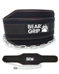 Bear Grip -Weighted Dip & Pull up Belt for Strength Training, Bodybuildng (Black)