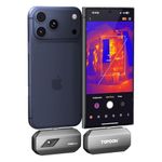 TOPDON TC002C Duo-A Thermal Camera, Compatible with Any USB-C iPhone, iPad & Android Device, 512 x 384 Super Resolution, 256 x 192 IR Resolution Thermal Imager, -20-550℃ Temp Range-Grey