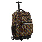 J World New York Sundance Rolling Backpack Girl Boy Roller Bookbag, RYC, 20 Inch, Ryc, 20 Inch, Sundance Rolling Backpack Girl Boy Roller Bookbag