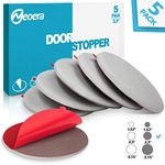 Neoera Door Stopper Wall Protector (Gray 5 Pack 2.3") Rubber Door Handle Bumper, Wall Protectors with Premium Self Adhesive Sticker for Protecting Wall