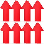 40 Pieces 8 Inch Arrow Sticker, Directional Arrow Sign Removable Adhesive Arrow Floor Decal Waterproof Arrow Marking Arrows Safe Road Instructions Sticker (Red)