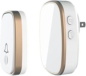 LUAMB Wireless Doorbell, 1,000ft Range Loud Enough with 5Volume Levels and Mute Mode Door Chimes LED Flashing