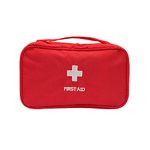 ALLY-MAGIC First Aid Bag Empty Pouch Travel Emergency Pouch Small Medical Kit Portable Travel First aid kit Mini Medicine Storage Bag for Camping Hiking Outdoor Activities Y4-STJJB (Red)