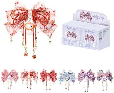 Hello Kitty Hair Clips Blind Box Pendant Koi Blossom Series Mystery Bean