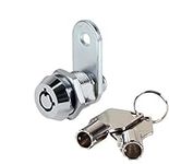 FJM Security 2400AS-KD Tubular Cam Lock with 5/8" Cylinder and Chrome Finish, Keyed Different