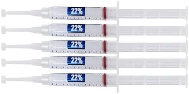 Teeth Whitening Gel for Trays, 22% Carbamide Peroxide 5 Syringes (140 Applications) |Whitest Teeth Formula | Dentist-Developed | Made in USA | Ultra White |Overnight Teeth whitening